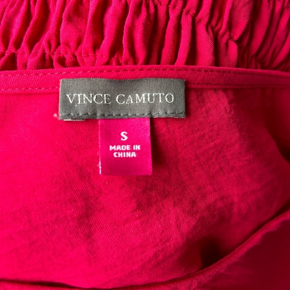 Vince Camuto hot pink Dolan top smocked waist excellent Size S - Picture 6 of 7